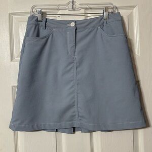 N Vo Chic Blue and White Checkered Golf Skort